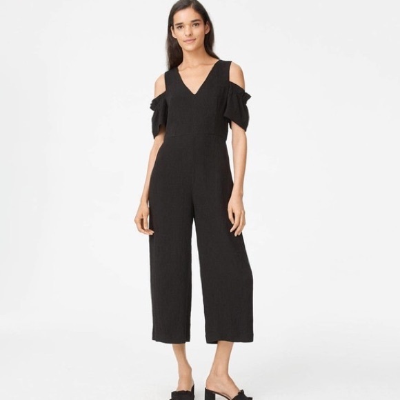 Club Monaco Sabellah Ribbed Jumpsuit - Size 0 - Picture 1 of 6